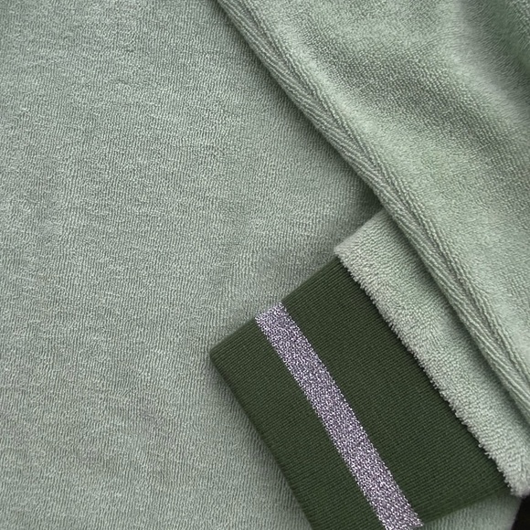 Brain dead split neck terry cloth long sleeve polo shirt - Picture 4 of 6